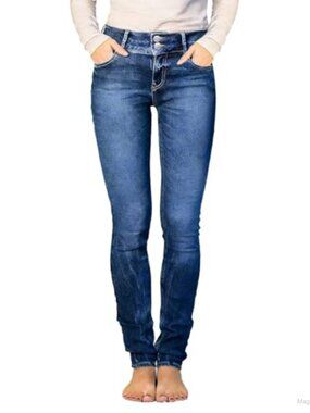 High Rise Skinny Jeans Butt Lifting Stretch Denim